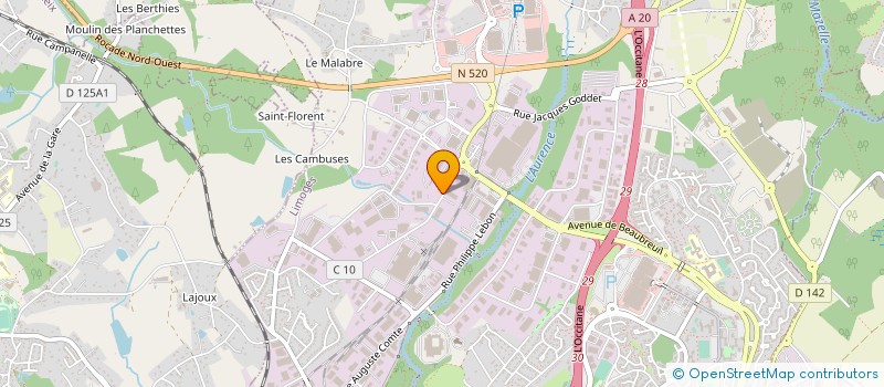 localisation de l'entreprise SAS MEM à LIMOGES