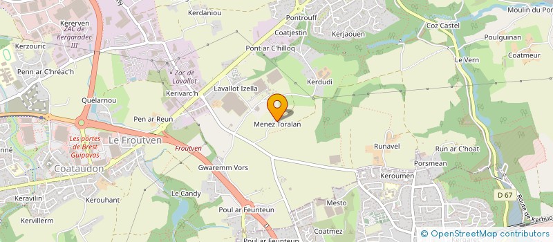 localisation de l'entreprise SAS MEN BRIAL  GUIPAVAS