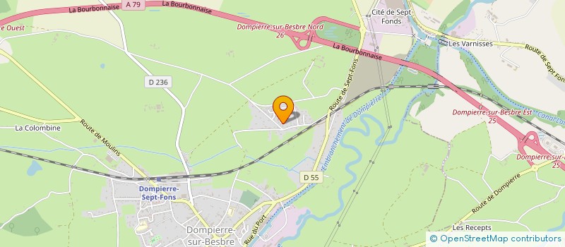 localisation de l'entreprise SAS MG AGRI ENERGIE  DOMPIERRE-SUR-BESBRE