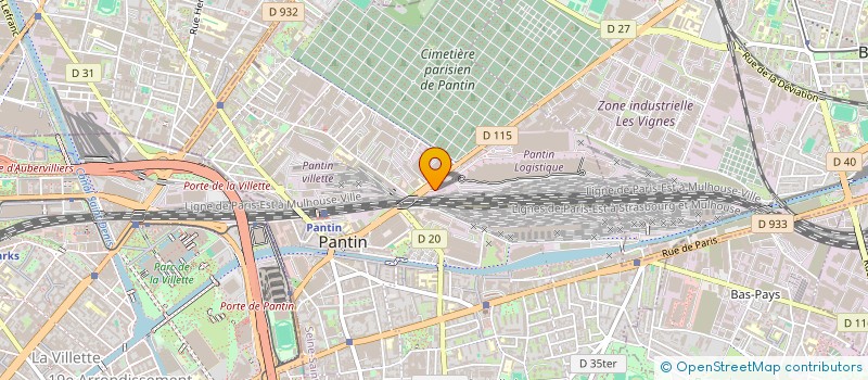 localisation de l'entreprise SAS MICHEL S. TEXTILES  PANTIN