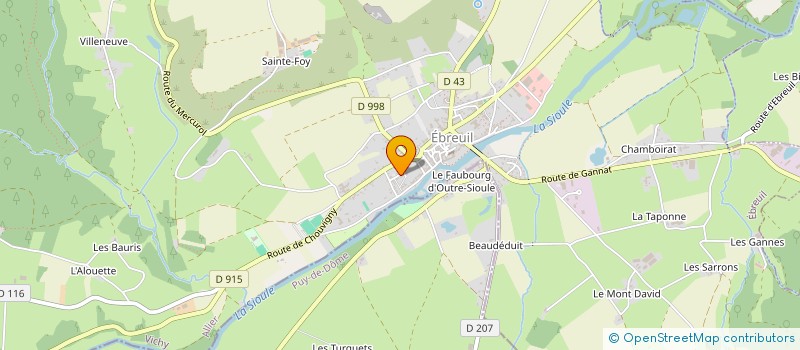 localisation de l'entreprise SAS MIGNARD à EBREUIL