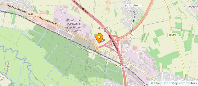 localisation de l'entreprise SAS MIH  BERNOLSHEIM