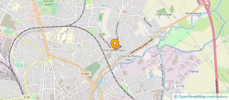 localisation de l'entreprise SAS MIROITERIE DU CENTRE à COULANGES-LES-NEVERS