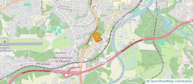 localisation de l'entreprise SAS MJ F&B  BAYONNE