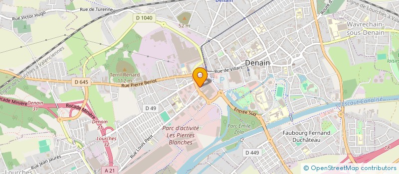 localisation de l'entreprise SAS MK DENAIN à DENAIN