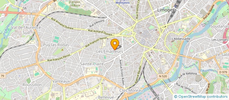 localisation de l'entreprise SAS MLH à LIMOGES