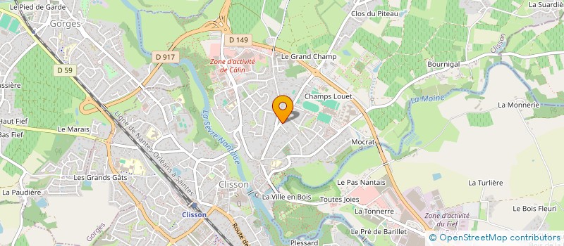 localisation de l'entreprise SAS MORAU INVESTISSEMENT à CLISSON