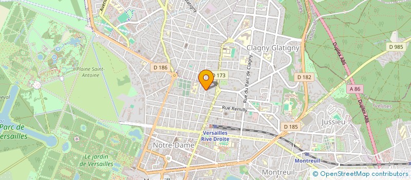 localisation de l'entreprise SAS MP - CULTURE - CONSEIL à VERSAILLES