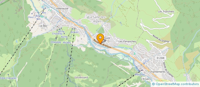 localisation de l'entreprise SAS MP VOYAGE ET SPORT à LA SALLE-LES-ALPES
