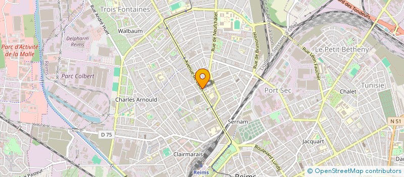 localisation de l'entreprise SAS MS-F  REIMS