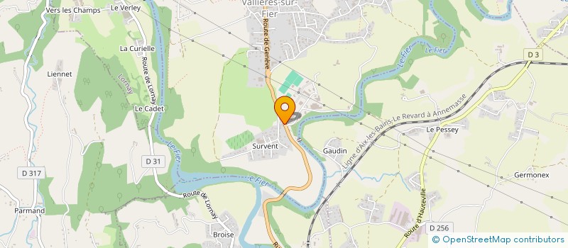 localisation de l'entreprise SAS MULLER ET FILS ECHAFAUDAGES CONSTRUCTION  VALLIERES-SUR-FIER