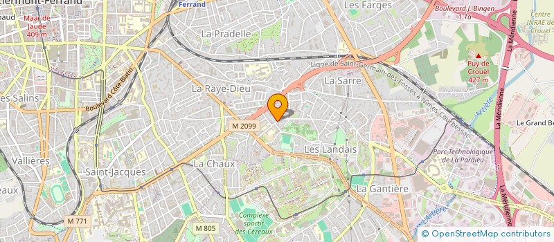 localisation de l'entreprise SAS NATHUR  CLERMONT-FERRAND