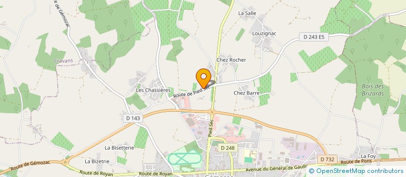 localisation de l'entreprise SAS NGFR  GEMOZAC