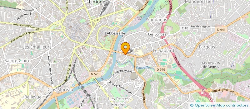 localisation de l'entreprise SAS NS à LIMOGES