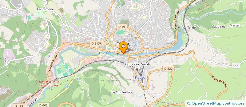 localisation de l'entreprise SAS O'GLYPHE  FIGEAC