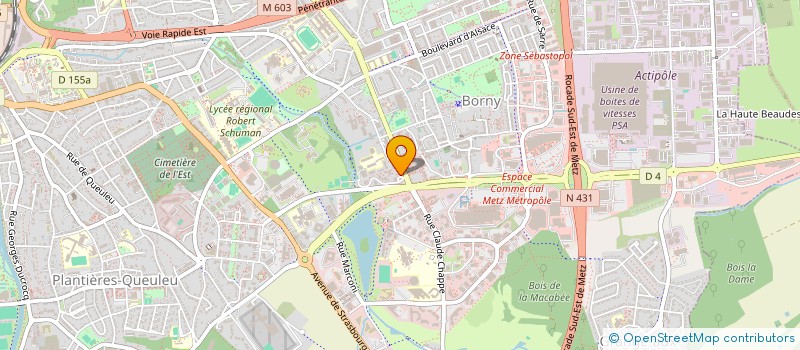 localisation de l'entreprise SAS O PAIN DORE à METZ