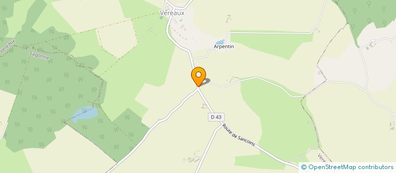 localisation de l'entreprise SAS OLCA  VEREAUX