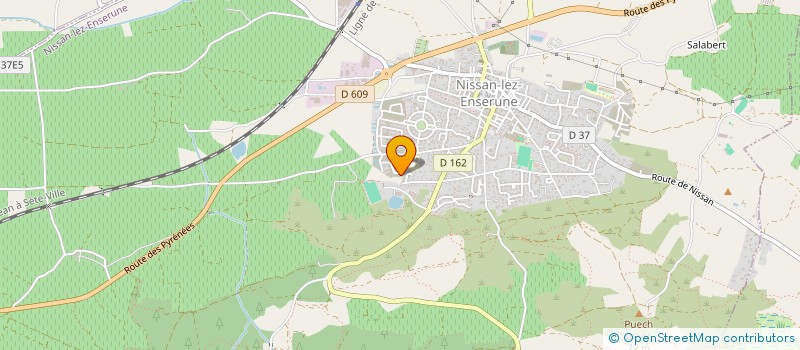 localisation de l'entreprise SAS ONE BTP  NISSAN-LEZ-ENSERUNE