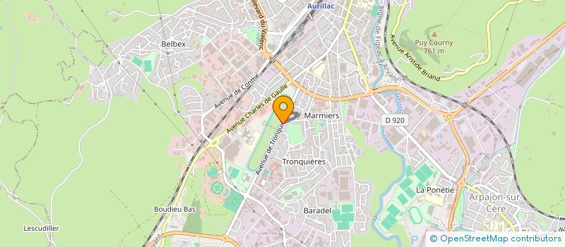 localisation de l'entreprise SAS ONYX ARCHITECTEURS  AURILLAC