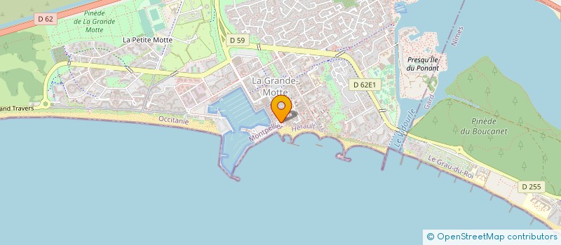 localisation de l'entreprise SAS OPTIQUE L.G.M.  LA GRANDE-MOTTE