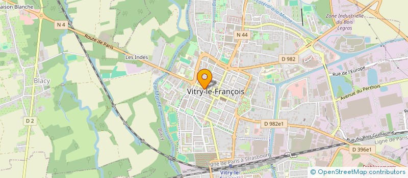 localisation de l'entreprise SAS OPTIQUE PADOVANI à VITRY-LE-FRANCOIS