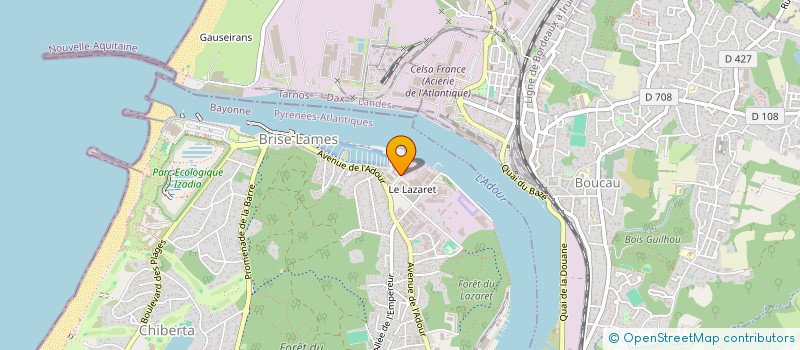 localisation de l'entreprise SAS ORLEAC PLATRERIE à ANGLET