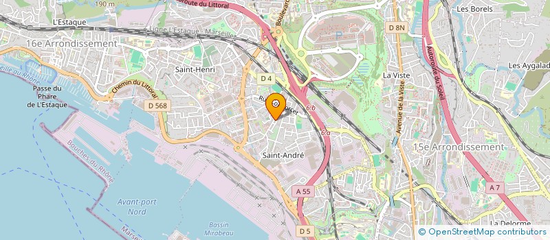 localisation de l'entreprise SAS ORTOLI  MARSEILLE