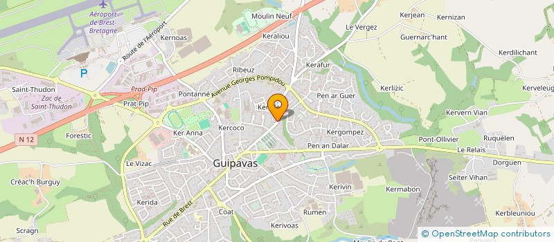 localisation de l'entreprise SAS PAB GUIPAVAS  GUIPAVAS