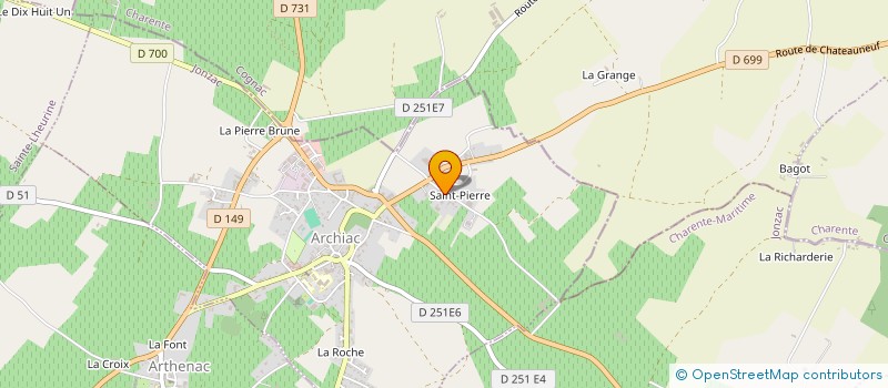 localisation de l'entreprise SAS PANNAUD  ARCHIAC