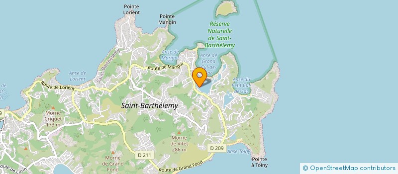 localisation de l'entreprise SAS PAPILLONS ET FLEURS DES ILES à SAINT BARTHELEMY