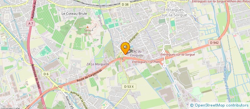 localisation de l'entreprise SAS PAPIN à ENTRAIGUES-SUR-LA-SORGUE