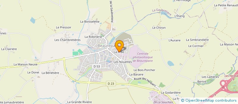 localisation de l'entreprise SAS PATRICE PRAUD  BEAUREPAIRE