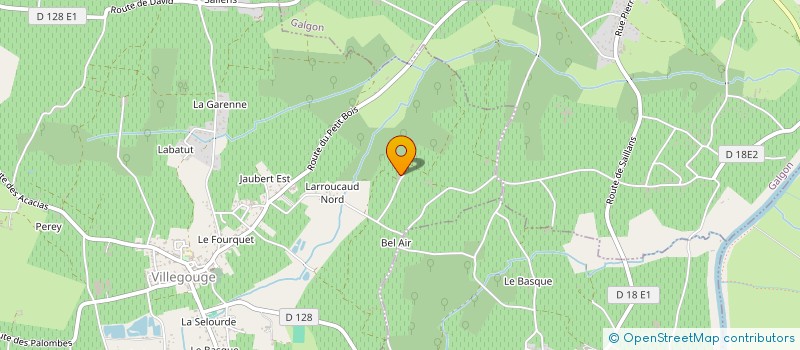 localisation de l'entreprise SAS PEYRETON  VILLEGOUGE