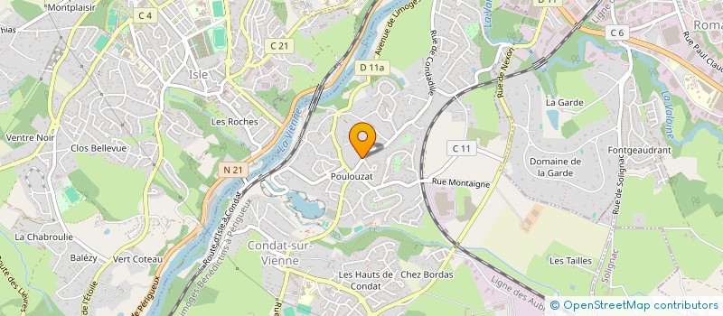 localisation de l'entreprise SAS PHILIPPE LEYGNAC à CONDAT-SUR-VIENNE