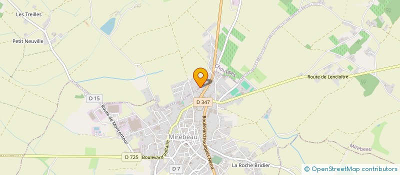 localisation de l'entreprise SAS PIN UP PIZZA  MIREBEAU