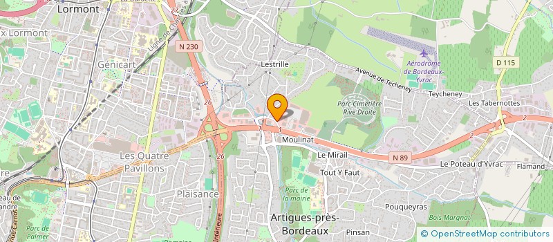 localisation de l'entreprise SAS PIROULET  ARTIGUES-PRES-BORDEAUX