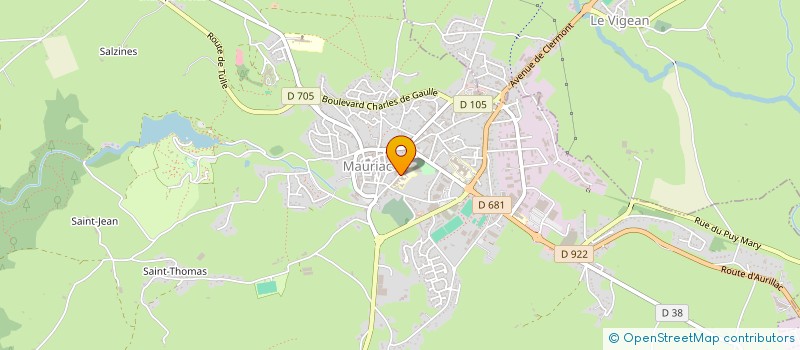 localisation de l'entreprise SAS PIZZAS BORIE à MAURIAC