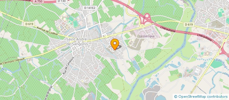 localisation de l'entreprise SAS PLB  SAINT-ANDRE-DE-SANGONIS