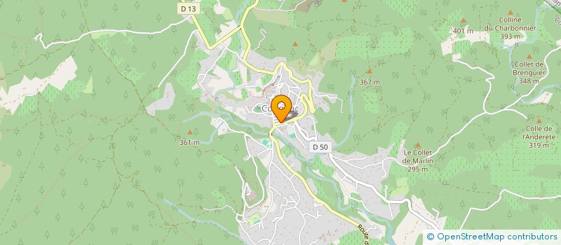 localisation de l'entreprise SAS POMPES FUNEBRE - MARBRERIE PAUL à COTIGNAC