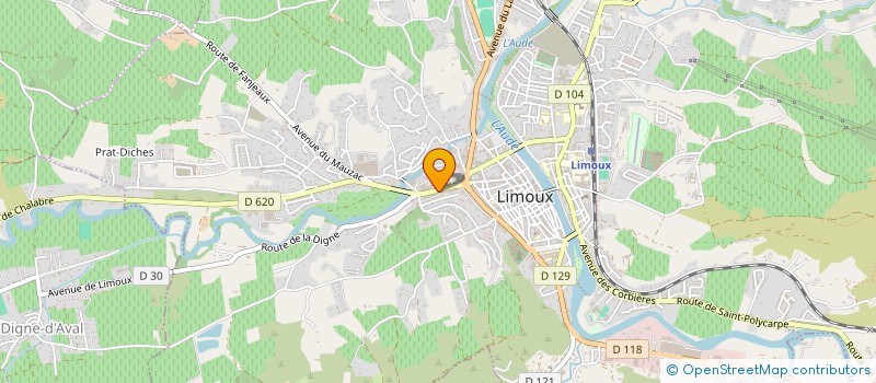 localisation de l'entreprise SAS POMPES FUNEBRES LIMOUXINES à LIMOUX