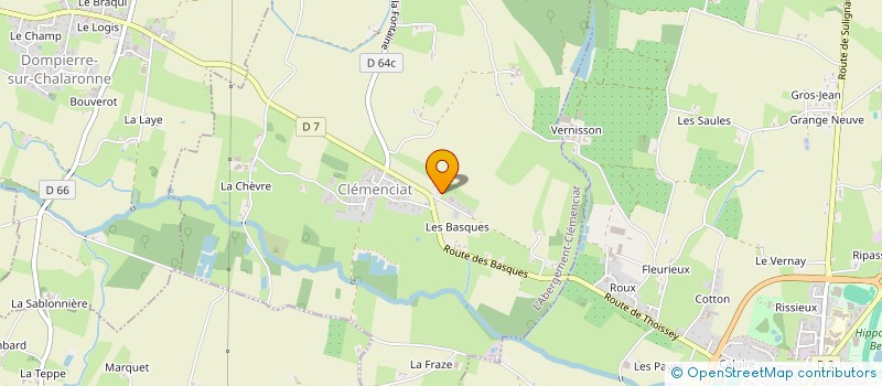 localisation de l'entreprise SAS PORTE DE VILLARS  L'ABERGEMENT-CLEMENCIAT