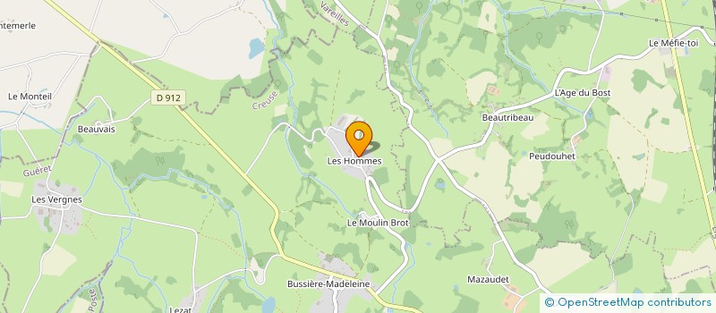 localisation de l'entreprise SAS POUJAUD à LA SOUTERRAINE