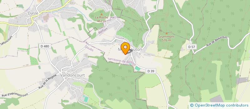 localisation de l'entreprise SAS PRENAT à MONTBOUTON