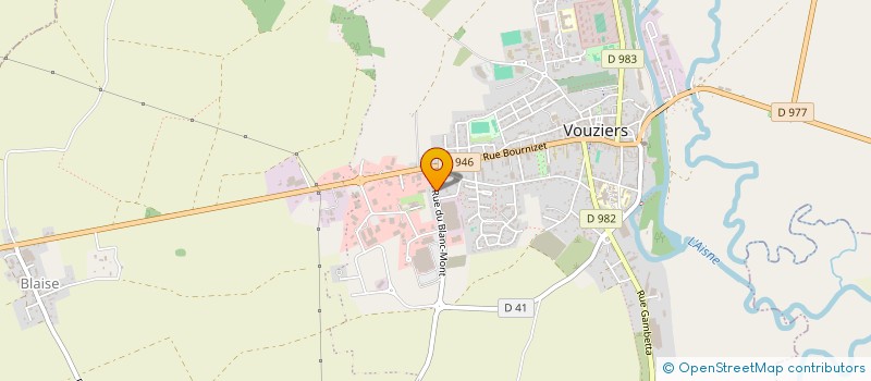 localisation de l'entreprise SAS PRESSING DU BLANC MONT à VOUZIERS