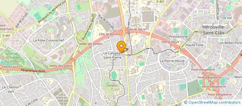 localisation de l'entreprise SAS PROSPECTION à CAEN