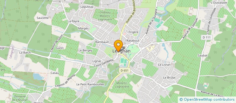 localisation de l'entreprise SAS PRUD'HOMME  LEOGNAN