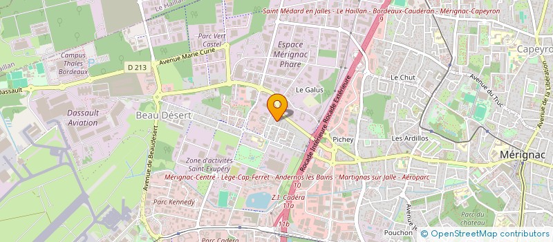 localisation de l'entreprise SAS PYRAMIDE A2  MERIGNAC