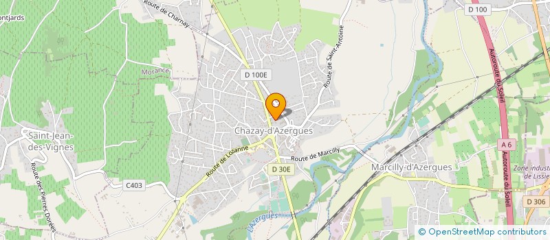 localisation de l'entreprise SAS R.M. PLATRERIE PEINTURE  CHAZAY-D'AZERGUES