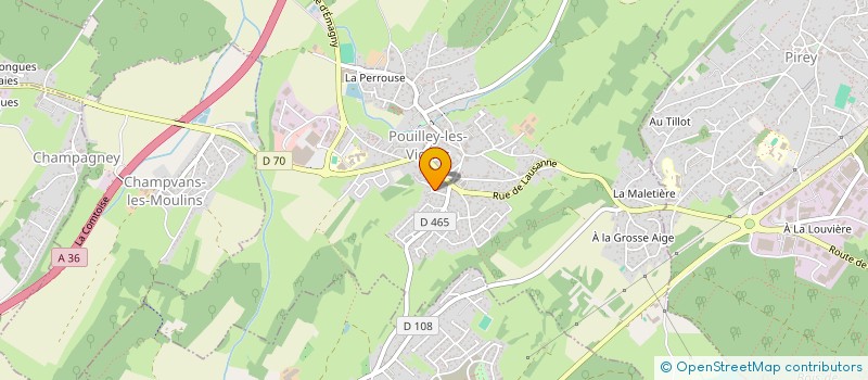 localisation de l'entreprise SAS RACA  POUILLEY-LES-VIGNES