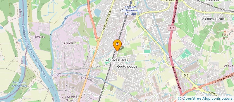 localisation de l'entreprise SAS RACHID PNEUS  SORGUES